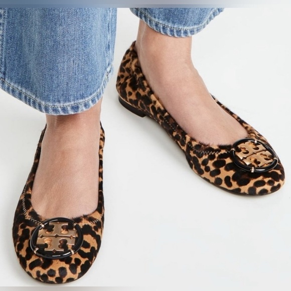 Tory Burch Logo Leopard Ballet Flats 5.5 - Picture 7 of 7